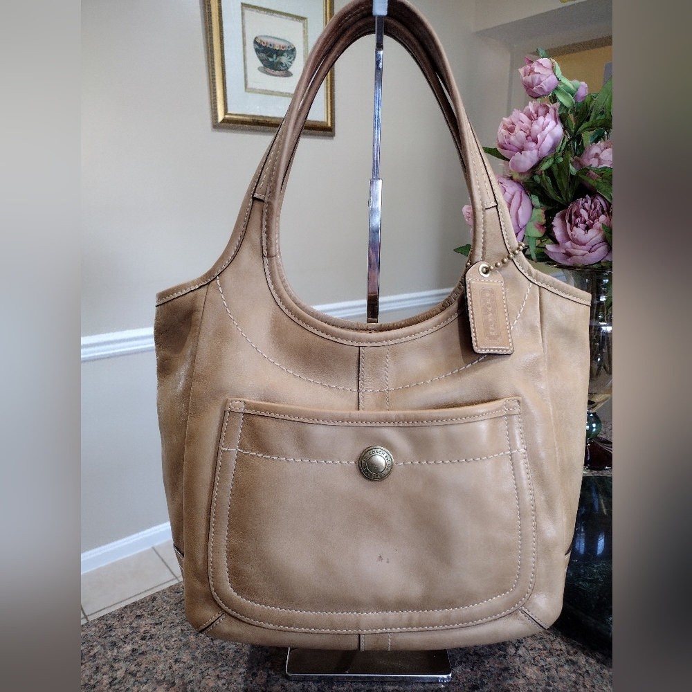 Coach Legacy Ergo Tan Leather Shoulder Bag